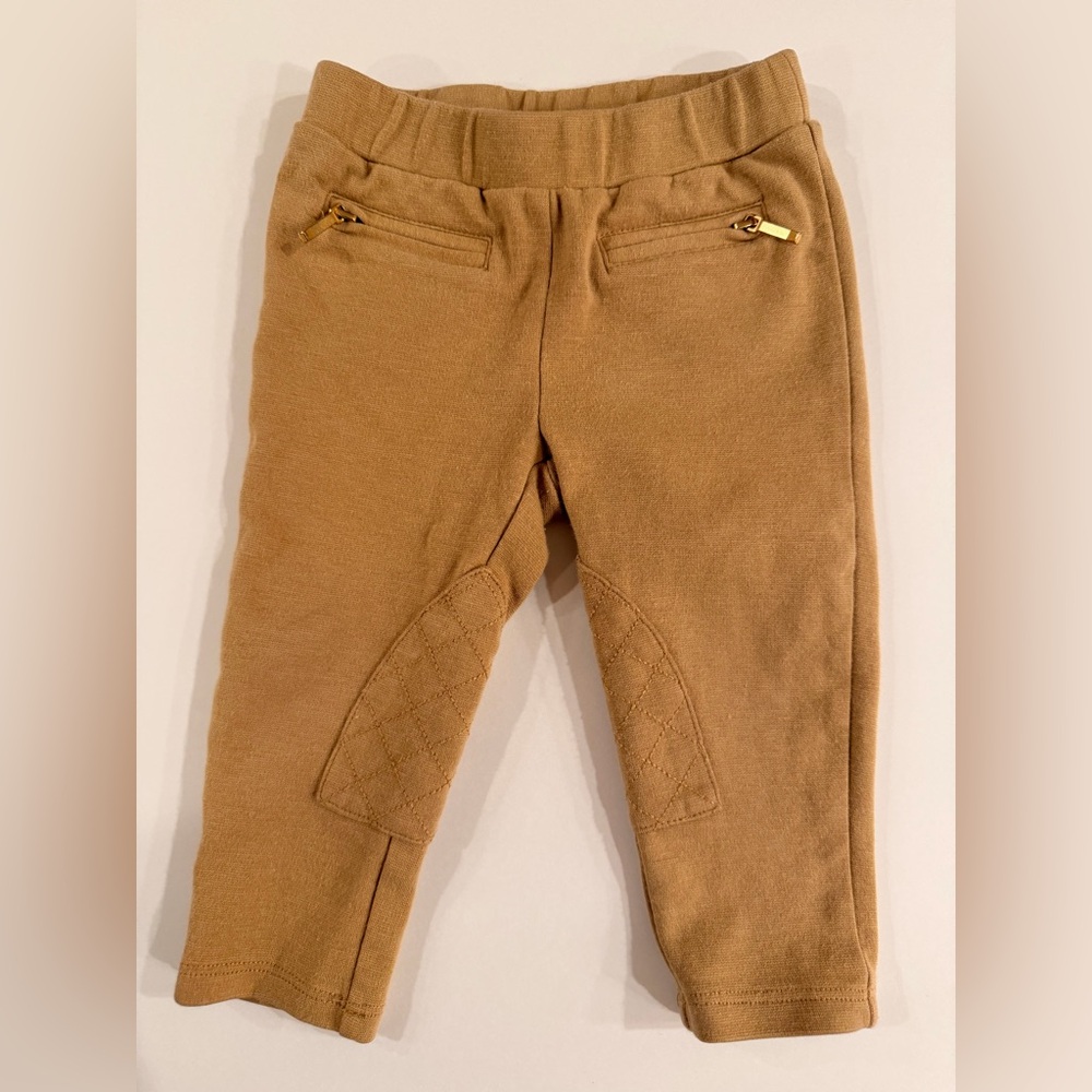 Janie and Jack Tan Toddler Equestrian Leggings, 12-18m